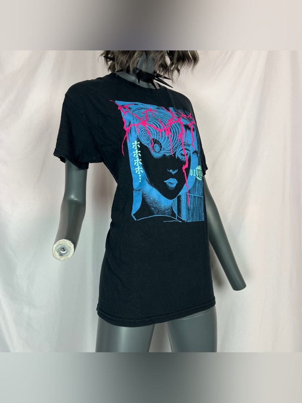 Black & Neon Coded Uzumaki Junji Ito T-Shirt
